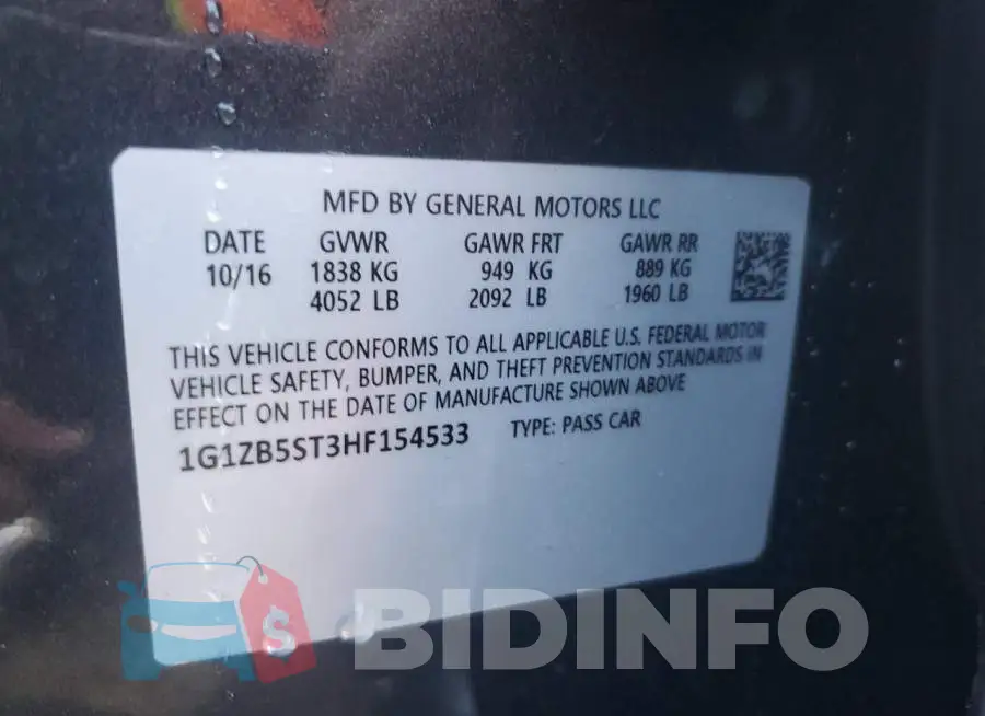 1G1ZB5ST3HF154533 Photo# 12