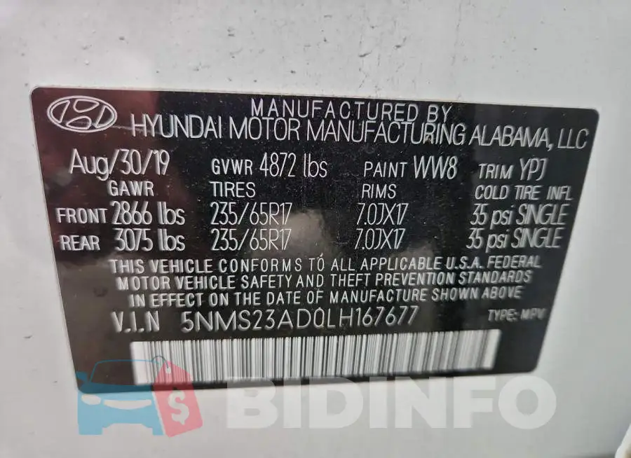 5NMS23AD0LH167677 Photo# 13