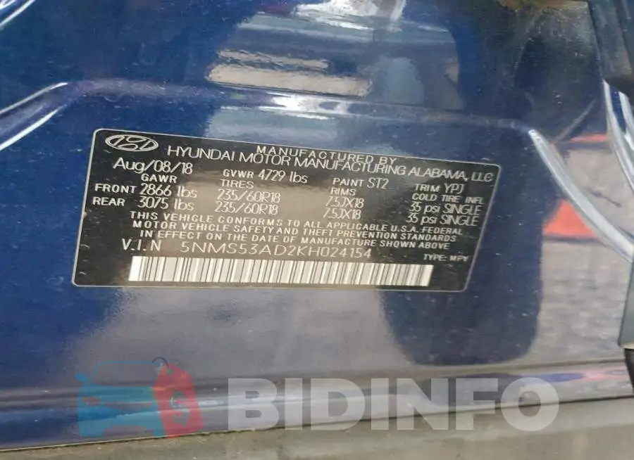 5NMS53AD2KH024154 Photo# 13