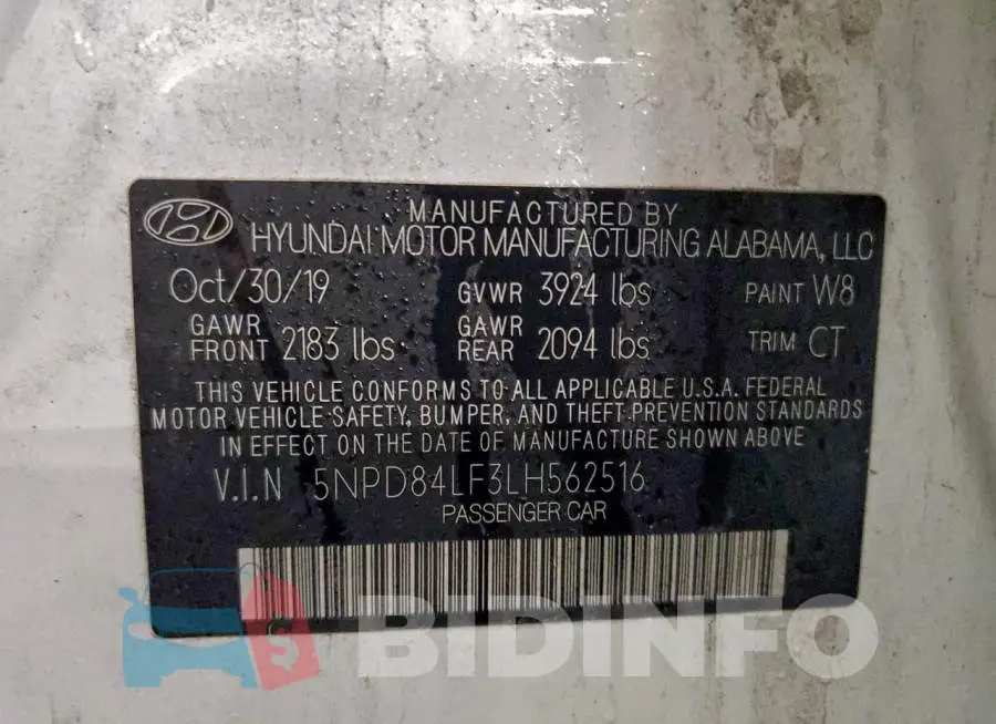 5NPD84LF3LH562516 Photo# 12