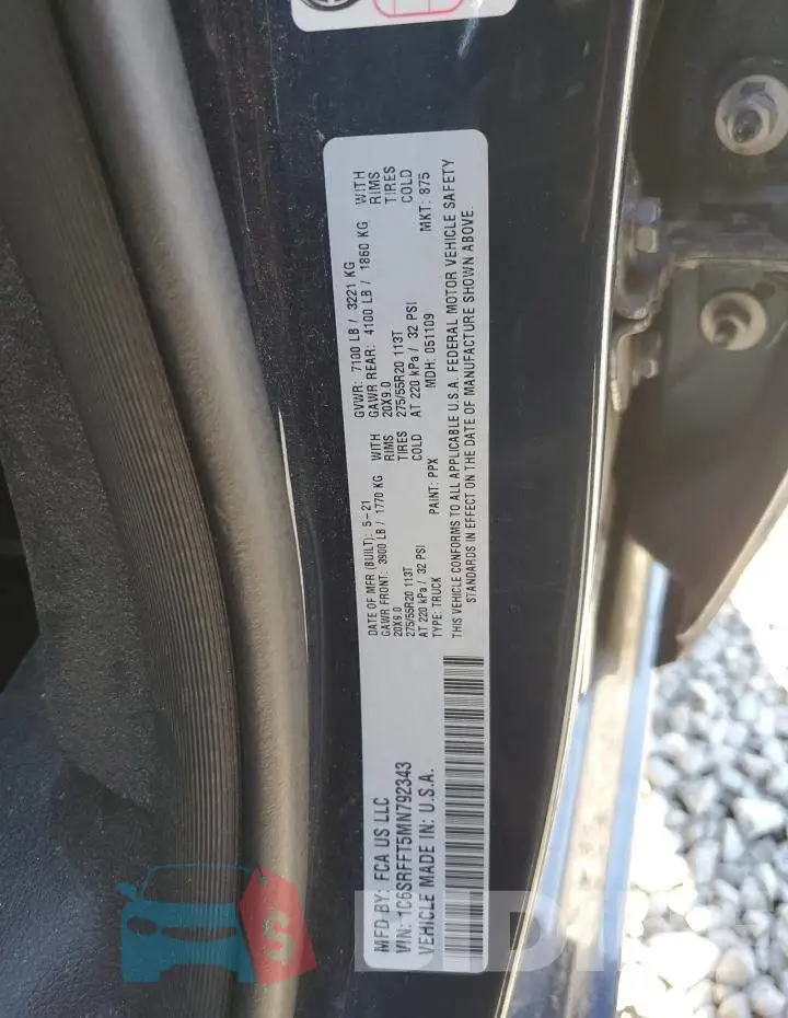 1C6SRFFT5MN792343 Photo# 12