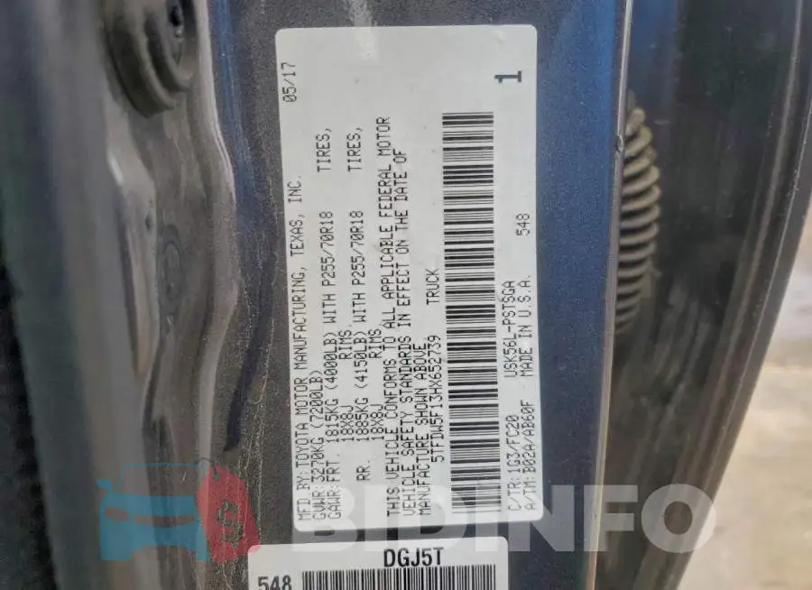 5TFDW5F13HX652739 Photo# 12