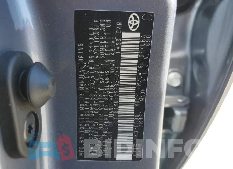 5YFB4MDE2SP330774 Photo# 13