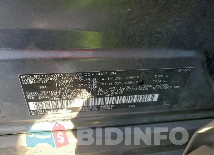 JTMW1RFVXKD516196 Photo# 13