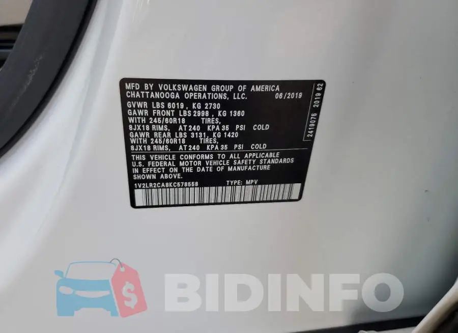 1V2LR2CA8KC578558 Photo# 13