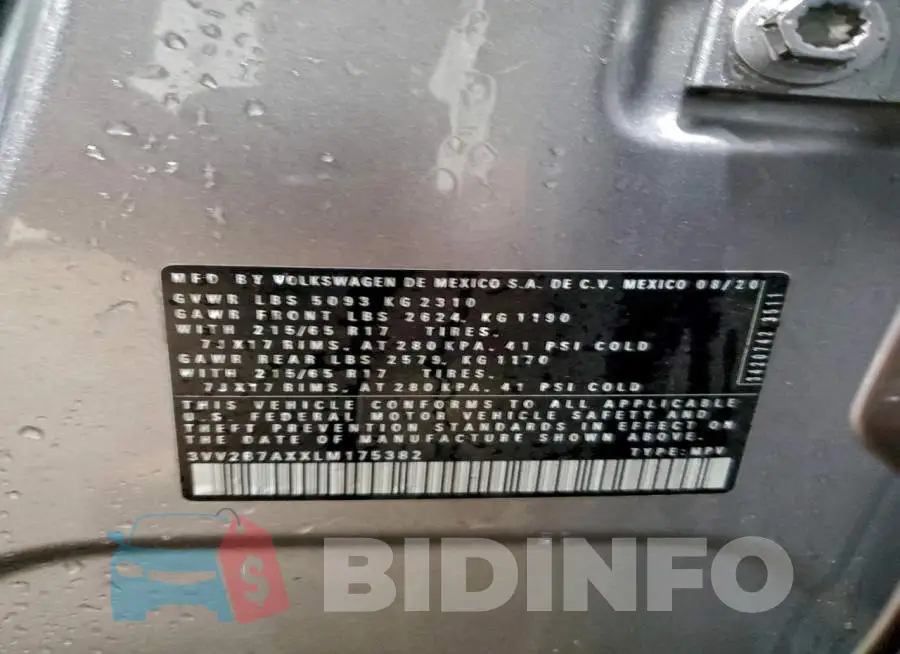 3VV2B7AXXLM175382 Photo# 14