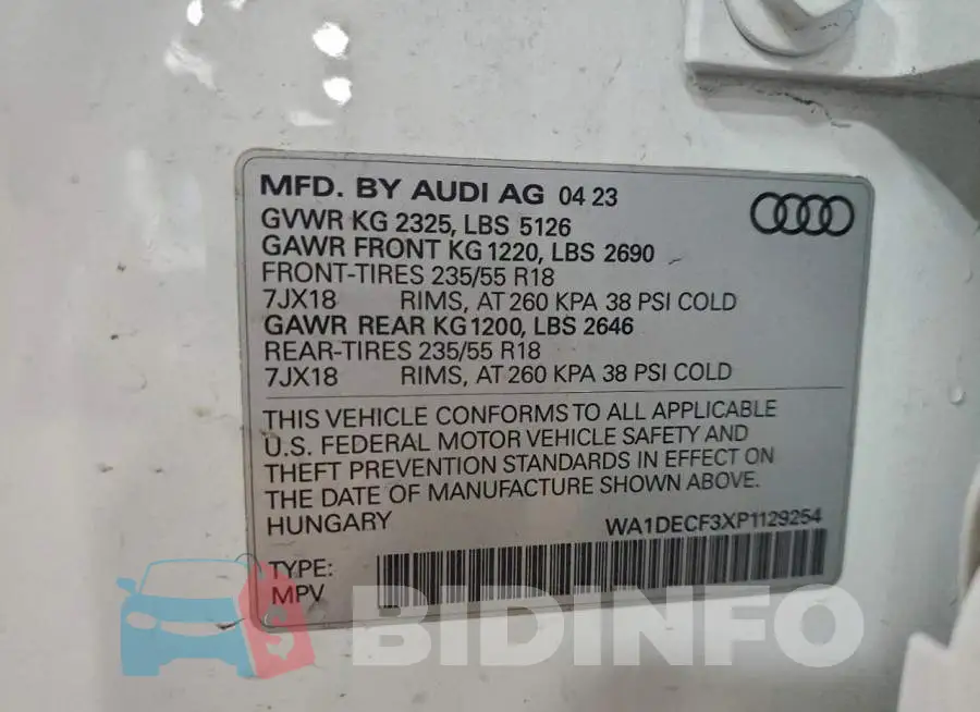 WA1DECF3XP1129254 Photo# 14