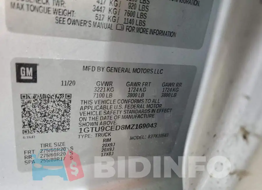 1GTU9CED8MZ169043 Photo# 13