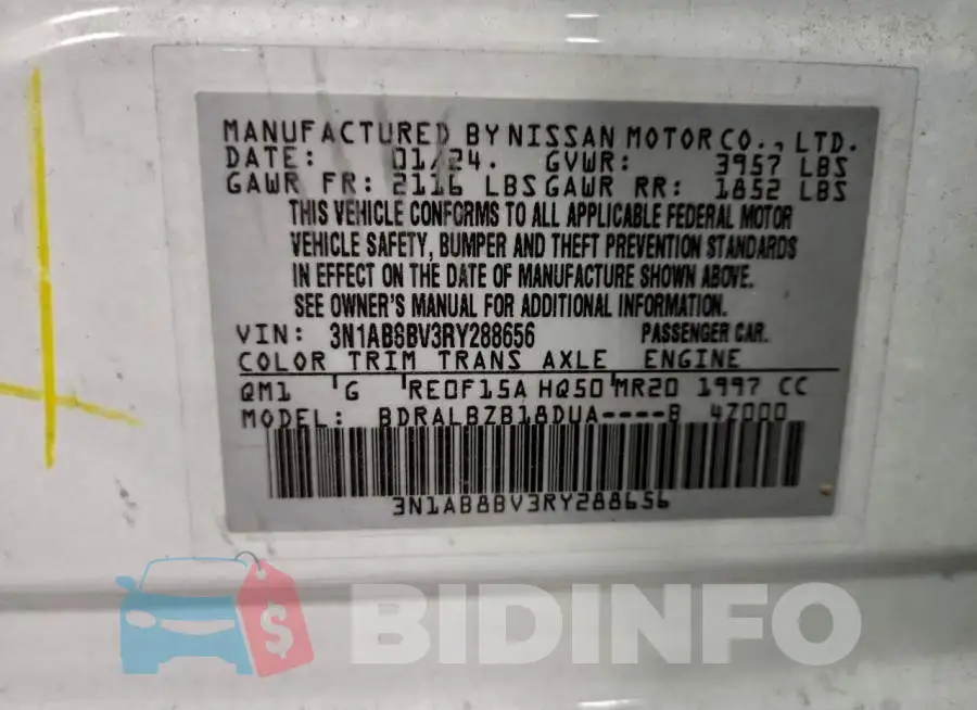 3N1AB8BV3RY288656 Photo# 13