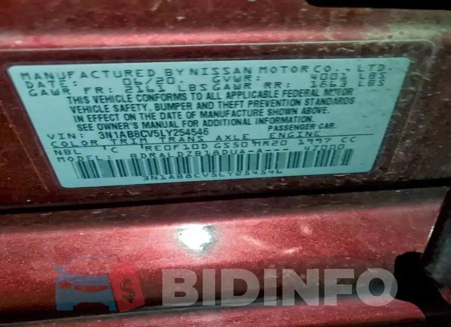 3N1AB8CV5LY254546 Photo# 13