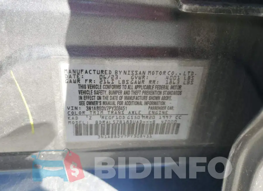 3N1AB8DV7PY308451 Photo# 12