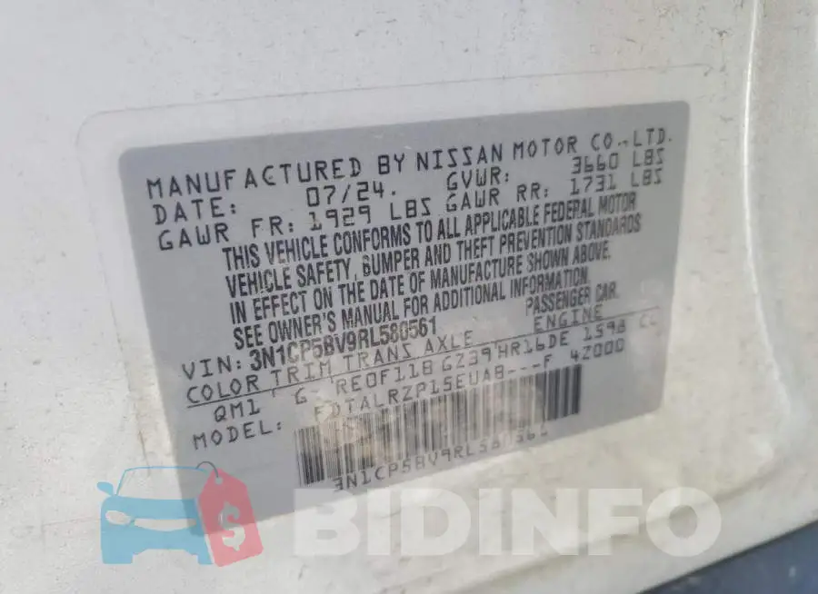 3N1CP5BV9RL580561 Photo# 13