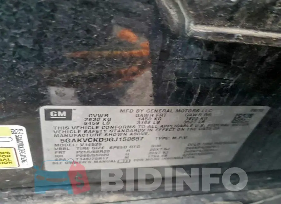 5GAKVCKD9GJ150657 Photo# 13