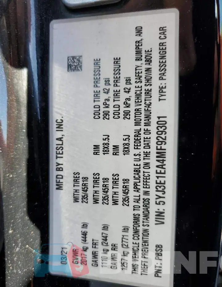 5YJ3E1EA4MF929301 Photo# 12