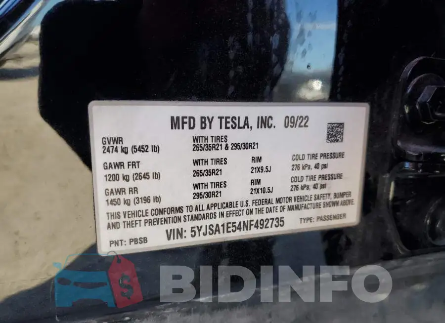 5YJSA1E54NF492735 Photo# 13