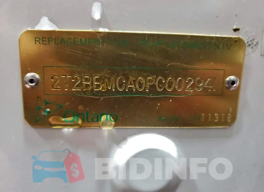 2T2BBMCA0PC002941 Photo# 13