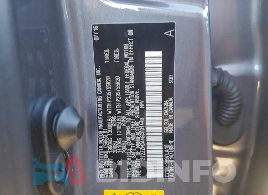 2T2ZZMCA4GC031448 Photo# 13