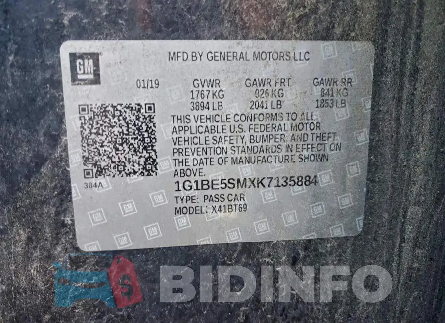 1G1BE5SMXK7135884 Photo# 12