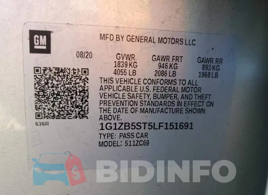 1G1ZB5ST5LF151691 Photo# 12
