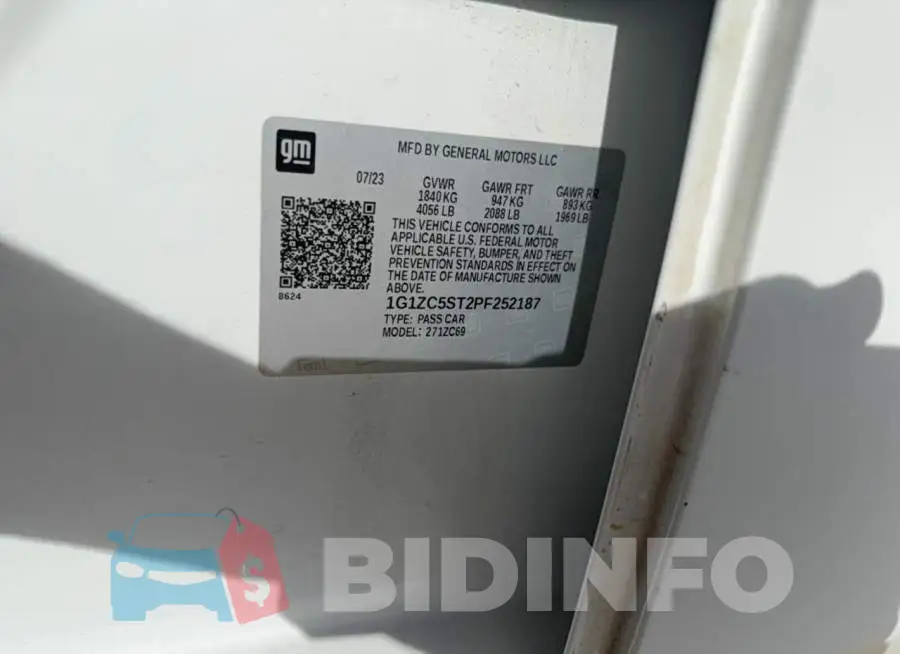1G1ZC5ST2PF252187 Photo# 10
