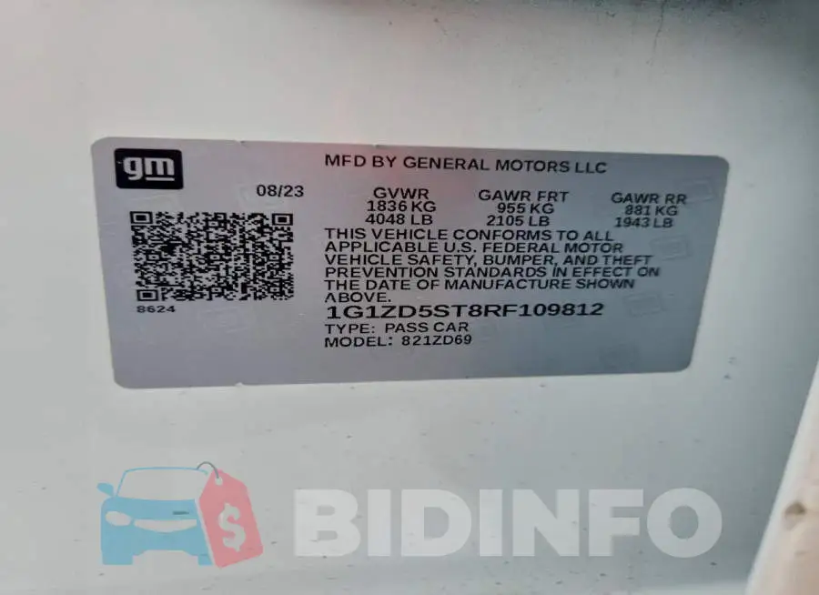 1G1ZD5ST8RF109812 Photo# 12