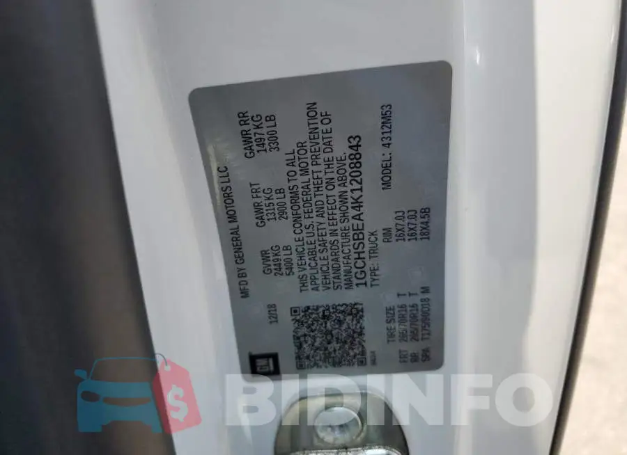 1GCHSBEA4K1208843 Photo# 12