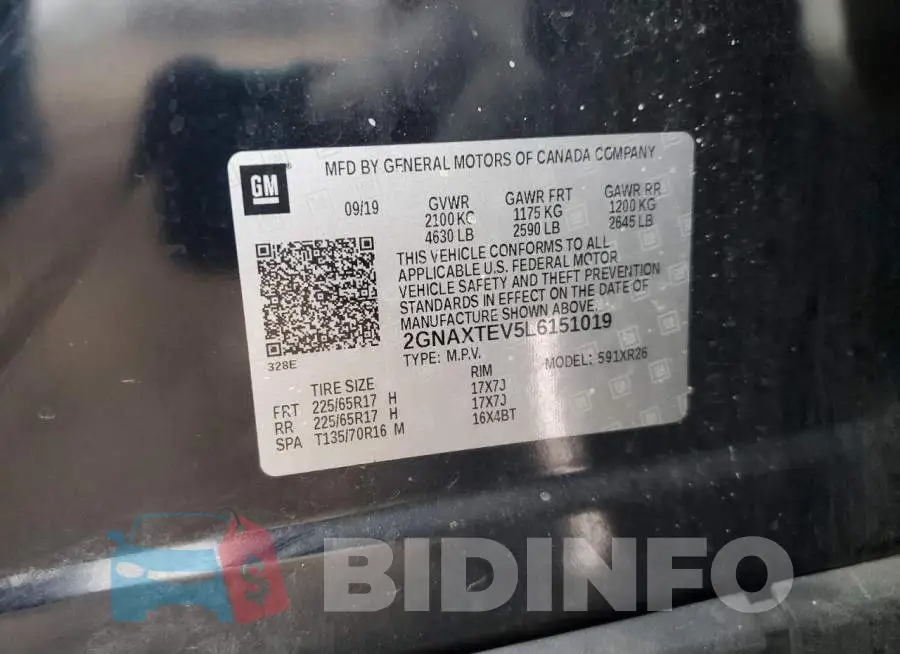 2GNAXTEV5L6151019 Photo# 13
