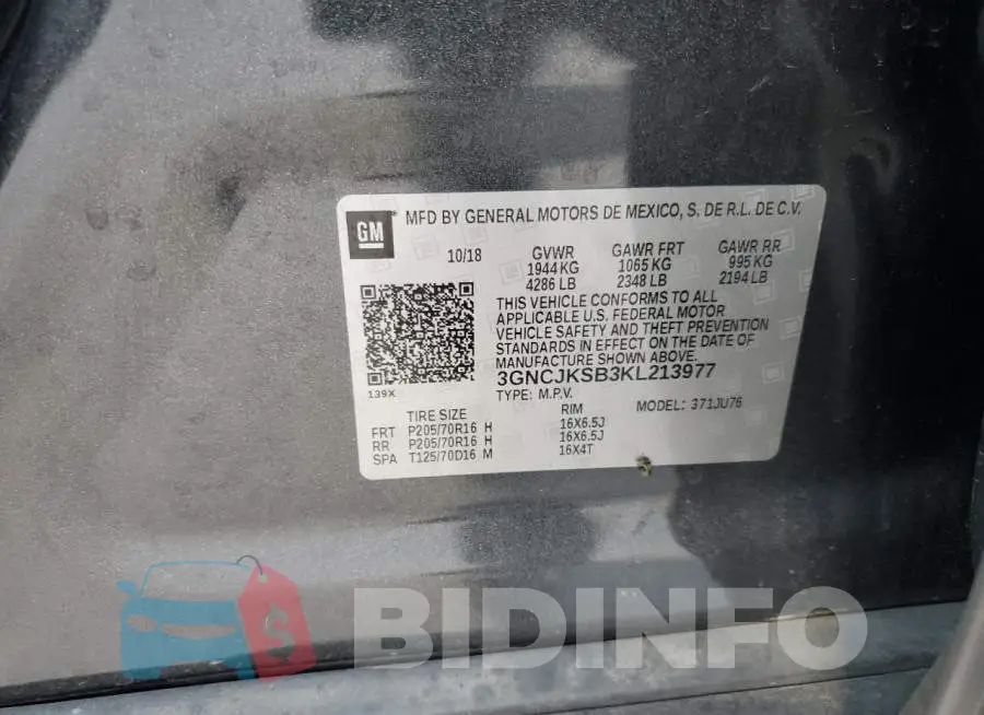 3GNCJKSB3KL213977 Photo# 12