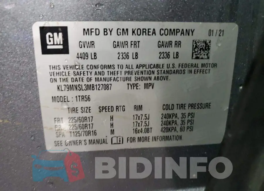 KL79MNSL3MB127087 Photo# 14
