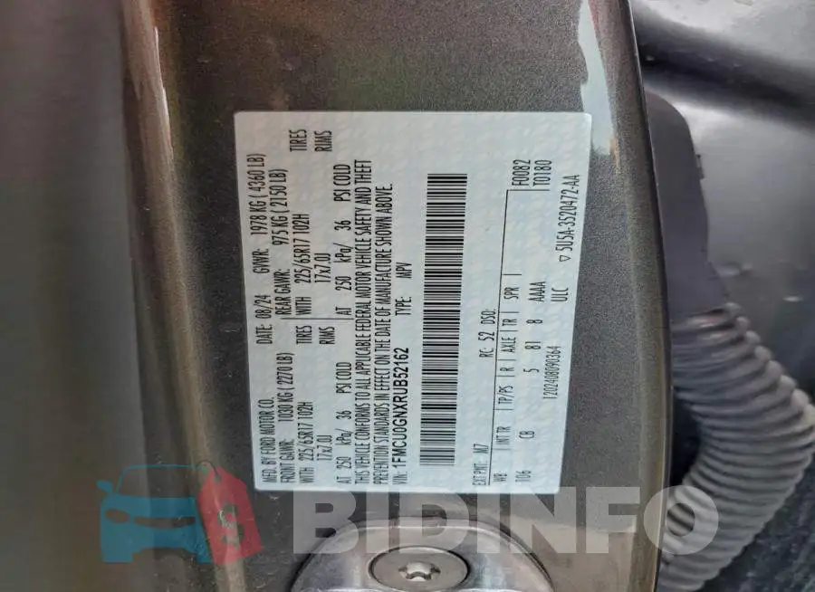 1FMCU0GNXRUB52162 Photo# 13