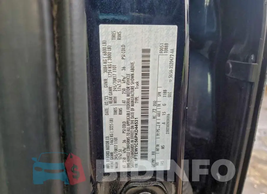 1FTEW1C56PKD44531 Photo# 12