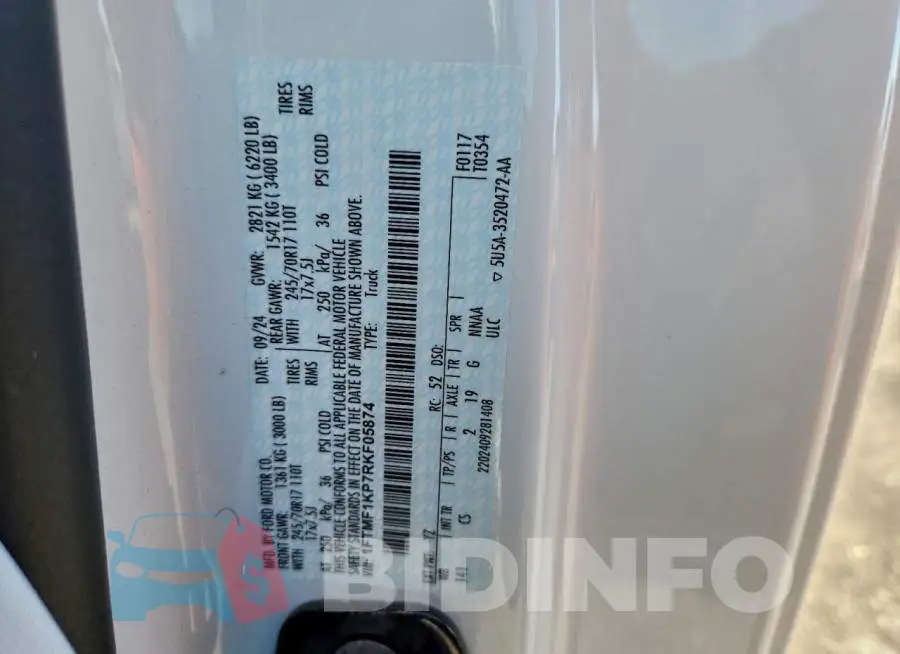 1FTMF1KP7RKF05874 Photo# 12