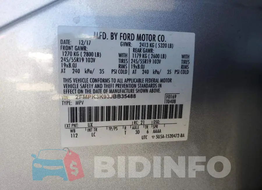2FMPK3K93JBB35488 Photo# 13
