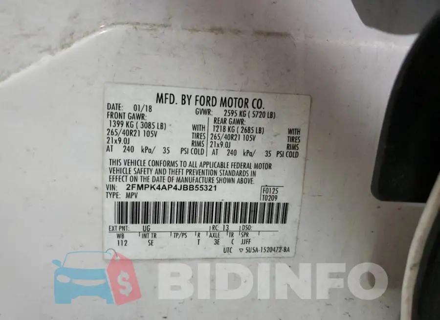 2FMPK4AP4JBB55321 Photo# 13