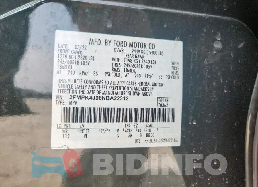 2FMPK4J98NBA22312 Photo# 13