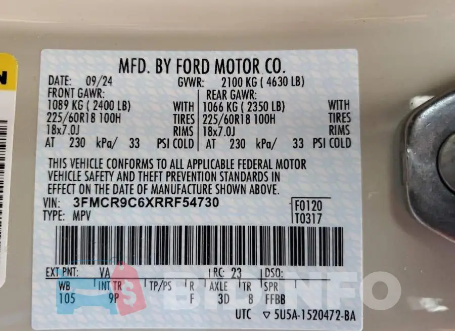 3FMCR9C6XRRF54730 Photo# 13