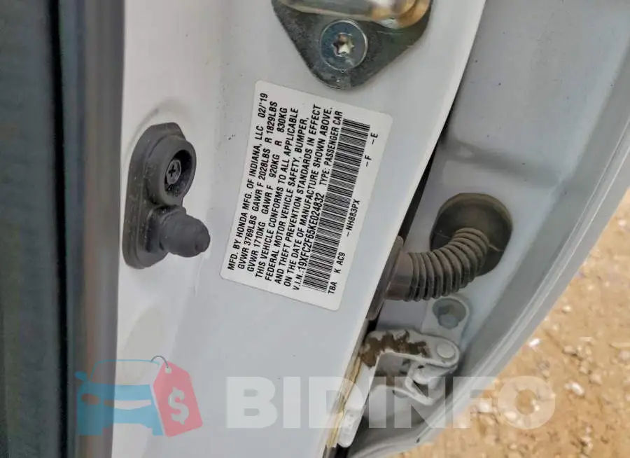 19XFC2F65KE024832 Photo# 12