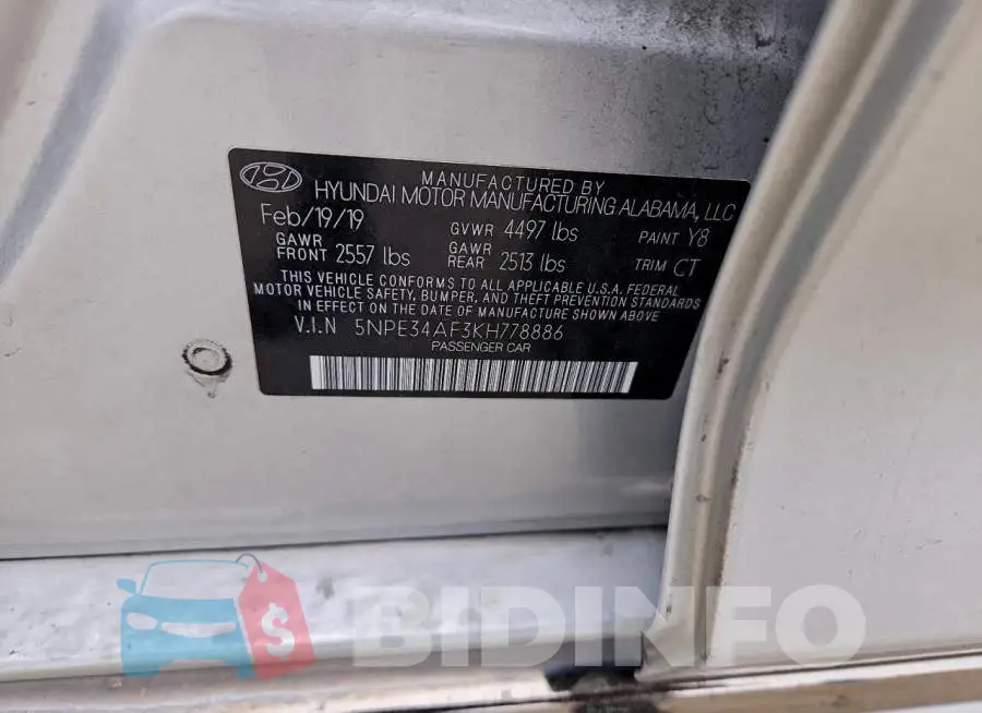 5NPE34AF3KH778886 Photo# 12