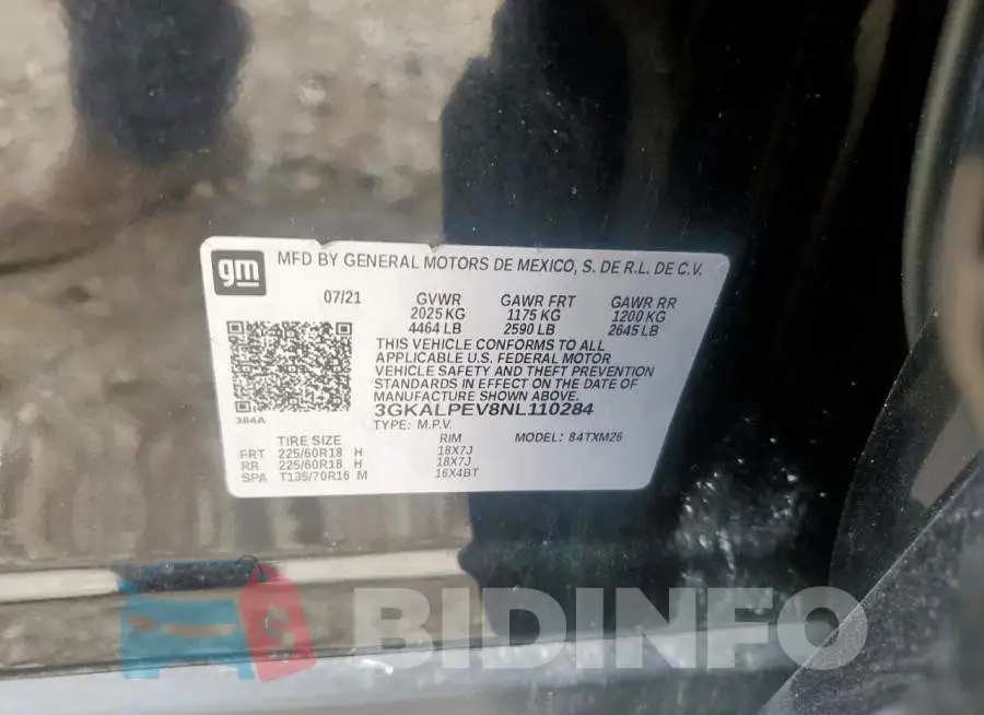 3GKALPEV8NL110284 Photo# 13