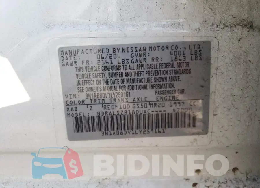 3N1AB8DV1LY259161 Photo# 12
