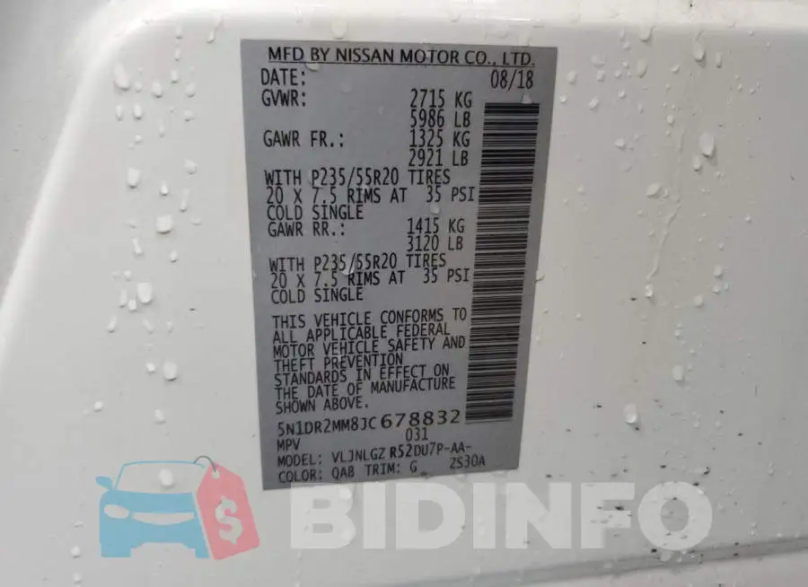 5N1DR2MM8JC678832 Photo# 13