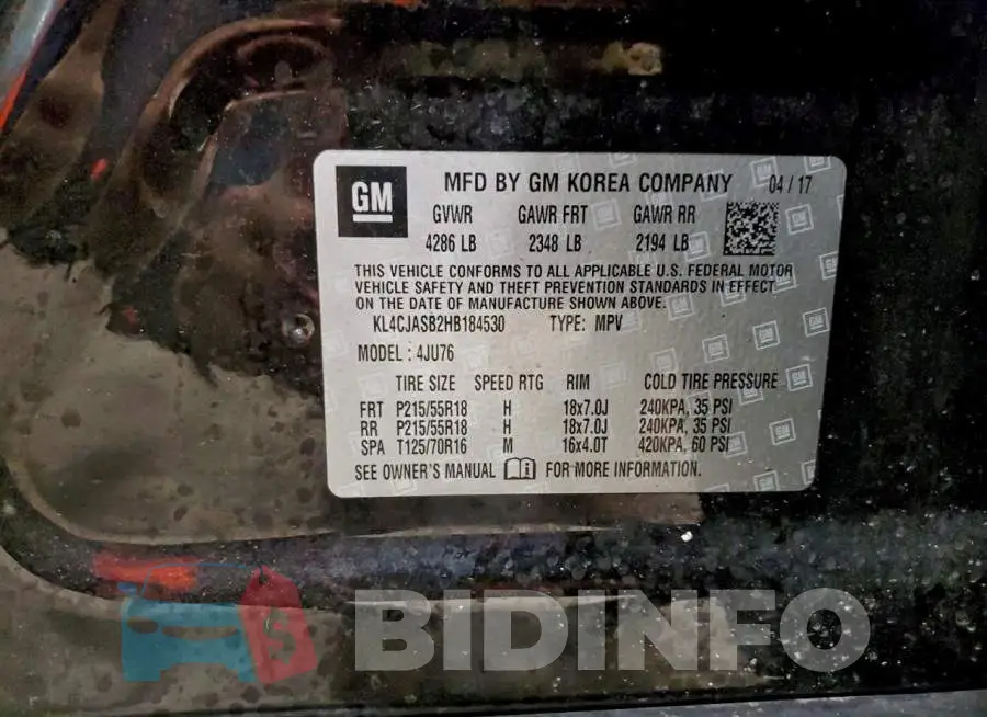 KL4CJASB2HB184530 Photo# 12