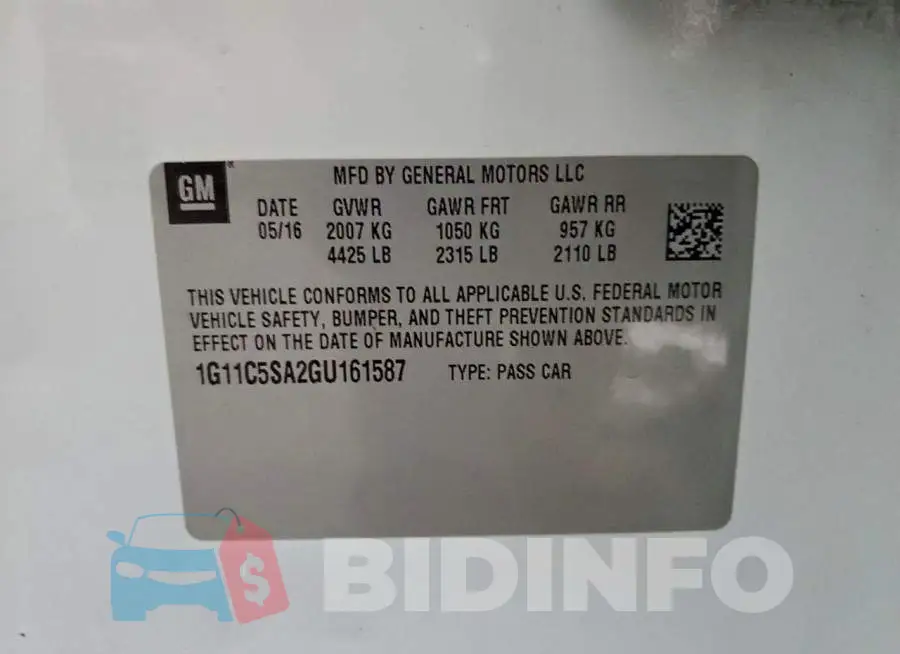 1G11C5SA2GU161587 Photo# 13
