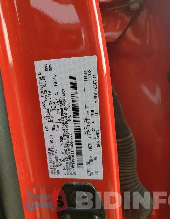 1FTFW1E51PKD04777 Photo# 12