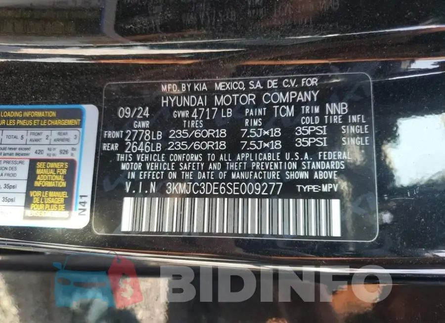 3KMJC3DE6SE009277 Photo# 12