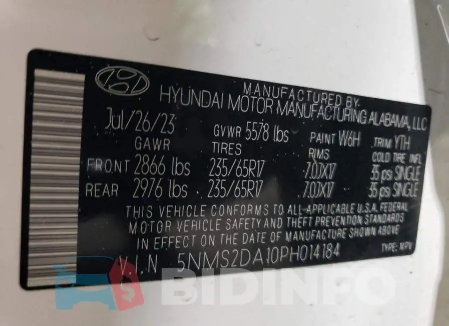 5NMS2DA10PH014184 Photo# 13