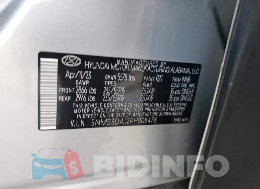 5NMS3DA12PH008478 Photo# 12