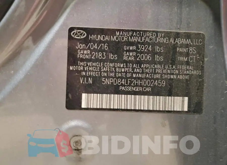 5NPD84LF2HH002459 Photo# 13