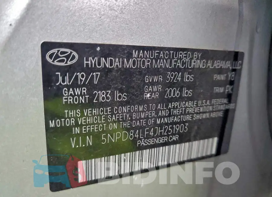 5NPD84LF4JH251903 Photo# 12
