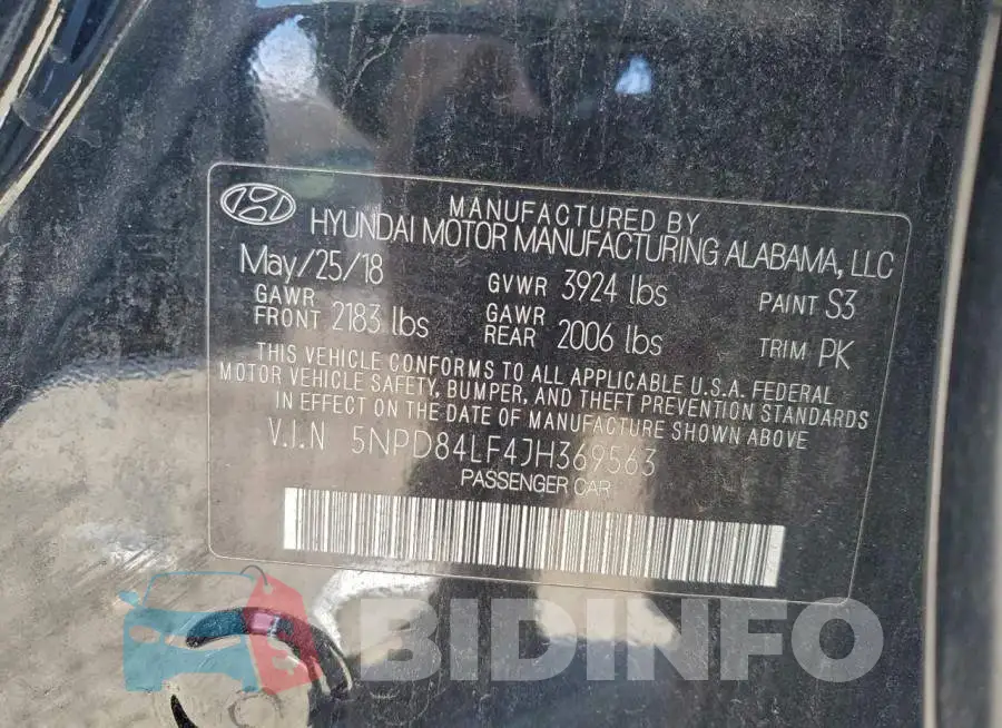 5NPD84LF4JH369563 Photo# 12